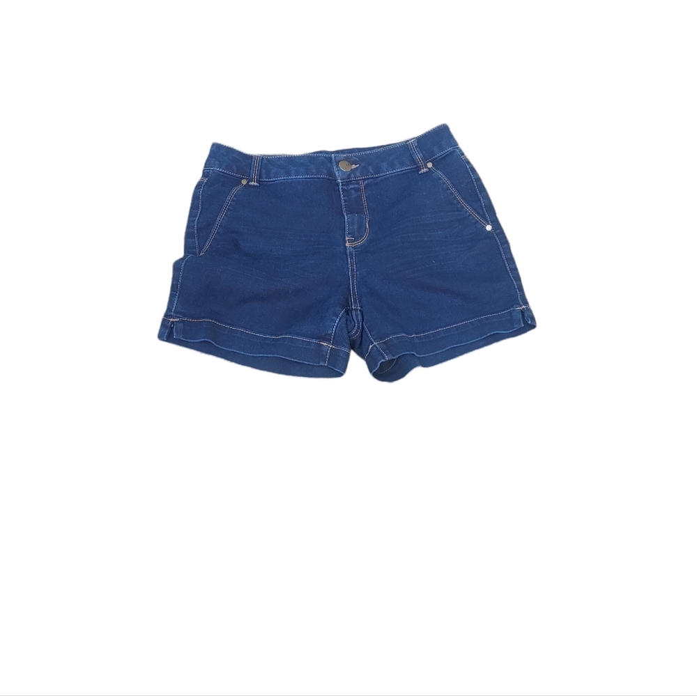 D Jeans Shorts Size 4 Dark Blue Stretch Denim Pants Woman bottoms